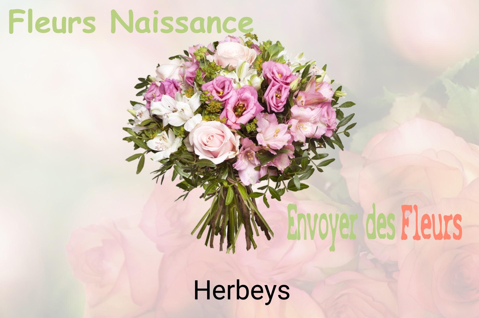 Bouquet de fleurs de naissance livré à Herbeys